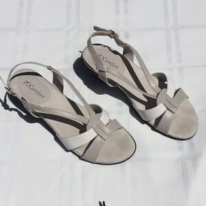 Strictly Comfort 8.5 Med Taupe Women's Summer Sandals Excellent Condition